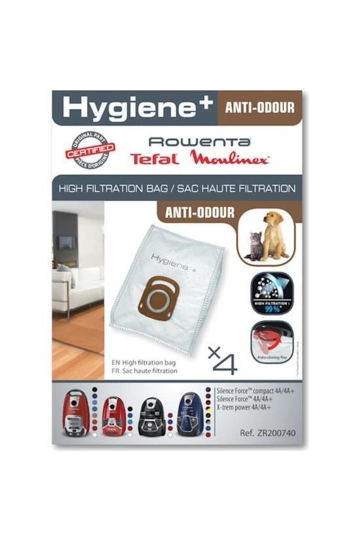 Rowenta%20Hygiene+%204lü%20Koku%20Giderici%20Toz%20Torbası